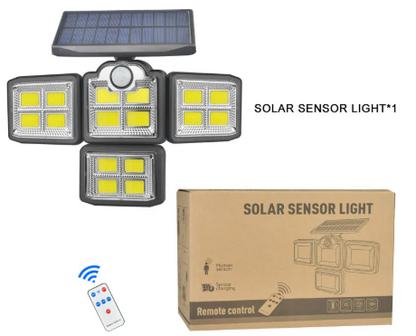 Lampara Solar 4 cabezales