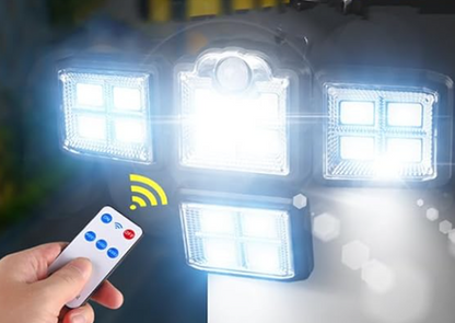 Lampara Solar 4 cabezales