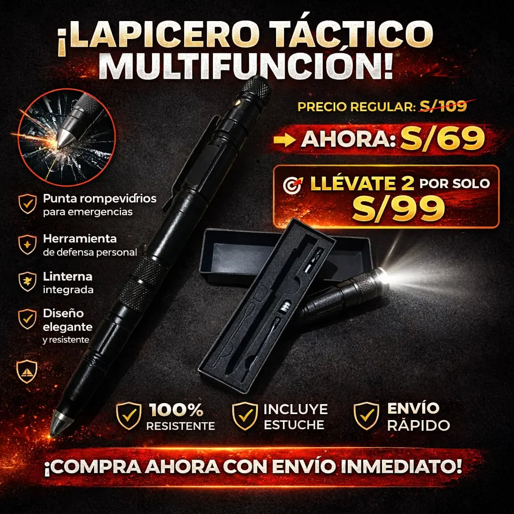 Lapicero Táctico 8 en 1